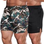 COOFANDY Men 5" Running Shorts 2 Pack Lightweight Quick Dry Athletic Workout Gym Shorts with Pockets for Outdoor Sports