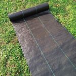 Weed Barrier Landscape Fabric, 3ft x 50ft Weed Block Gardening Mat Heavy Duty PP Woven Weed Control Fabric Garden Ground Cover Weed Cloth