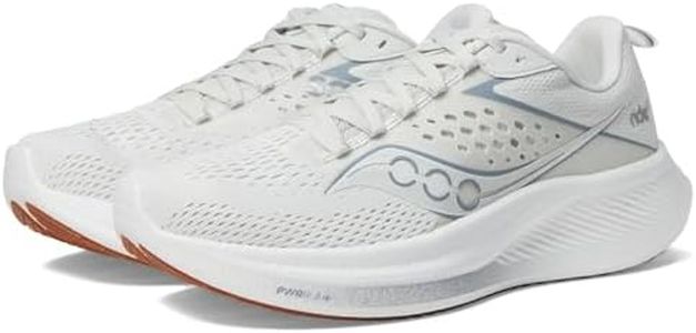 Saucony Women's Ride 17 Sneaker, Pearl/Gum, 8