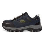 Skechers Men's Greetah Trainers, Blue Navy Suede Leather W Textile Nvbk, 9 UK