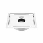 LIPKA Yellow Exclusive Square Flat Cut Floor Drain with Hole | 6 x 6 Inches | 304-Grade Stainless Steel Floor Trap with Matte Finish| Drain Jali for Bathrooms with Cockroach Trap