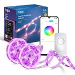 Tapo L900-10 LED Strip Light 10m (2x5m), Multicolour Led Lights for TV Bedroom, Smart Lighting Controls, Voice Control with Alexa & Google, Flexible Installation, Schedule & Timer