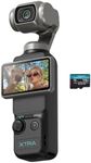 Xtra Muse with 128GB microSD, Vlogging Camera with 1'' CMOS & 4K/120fps Videos, Pocket Camera with 3-Axis Gimbal Stabilizer, Fast Focusing, Digital Video Camera for Photography, Digital Camera
