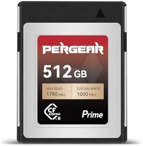 PERGEAR 512GB Cfexpress Type B Memory Card, Up to 1780MB/s Max Read Speed and 1000 MB/s Sustained Write Speed for Video and Photo, Support Nikon Z8 8K 60p N-RAW Recording