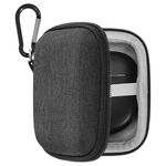 Geekria Shield Earbuds Case Compatible with Bose Quietcomfort Earbuds II True Wireless Earbud, Replacement Hard Shell Travel Carrying Bag with Carabiner Clip (Grey)