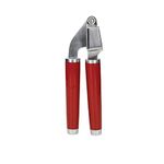 KitchenAid Garlic Press Crusher, Strong Stainless Kitchen Utensil, Removable Basket, Empire Red