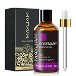 Rosemary Essential Oil with Glass Dropper, MAYJAM Pure Rosemary Oil for Hair Skin Care, 100ml/3.38FL.OZ Rosemary Essential Oils for Diffusers Aromatherapy