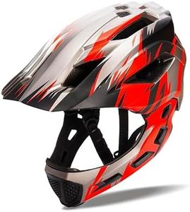 Natuway Toddler and Kids Full Face Helmet, Girl and Boy BMX Multi-Sport Detachable Mountain Dirty Bike Helmet Around 3-12 Years Head Circumference.