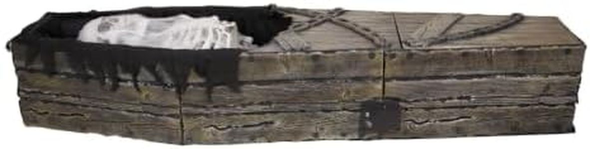 Haunted Hill Farm 5.1-Ft Life Size Reaper in Coffin Animatronic