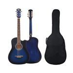 BLUEBERRY VIP-381, Truss Rod Acoustic Guitar Kit With Bag, Belt, String Sets And 2 Picks - 38 Inch (Blue)