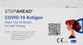 Step Ahead Covid-19 Lateral Flow Test Kit for Self-Care | One-Step Test Covid 19 Antigen Test Kit for Rapid Self-Testing in 15 Minute Results | 5 Pack Test Kit UK Brand