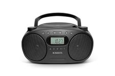 Roberts ZOOMBOXFM AM/FM CD Boombox with Bluetooth, Black