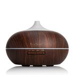 Beachwood Essentials Ultimate Ultrasonic Aromatherapy Diffuser for Essential Oils - Therapeutic Grade, Helps You to Relax - 3 Timer & 7 Ambient Light Settings - Up to 16 Hours of Use - Cherry, 300mL