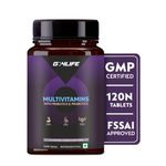 GO4LIFE Multivitamin With Prebiotic and Probiotic For Gut Health with 43 Essential Vitamins & Minerals Like Vitamin B12, C, D, E, Zinc and Biotin for Men and Women- Pack of 120 Tablets