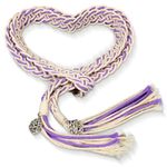 Ribbonlic Handfasting Cord Wedding Lasso Rope with Pendants Lazos para Boda Wedding Cord Traditional Celtic Pattern Rustic Wedding Lasso for Ceremony Lazo para Boda Bridal GIF (Purple,Elegant)