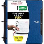 Five Star Flex Hybrid NoteBinder, 1 Inch Binder with Tabs, Notebook and 3-Ring Binder All-in-One, Blue (29328AD2)
