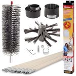 Dryer Vent Duct Cleaning Kit - Gardus RLE24 LintEater Rotary Dryer Vent Cleaner Kit, Removes Lint, Dryer Vent Cleaning System Extends Up to 24’ with 08 Flexible 3' Rods, Air Duct Cleaning Tools