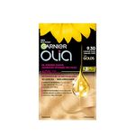 Garnier Olia Permanent Hair Dye, Ammonia-Free Hair Color, 9.30 Caramel Gold, Long-Lasting Hair Shine With 60% Oils, 1 Application