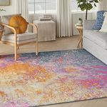 Nourison Passion Modern Abstract Sunburst 7'10" Square Area Rug (8 Square)