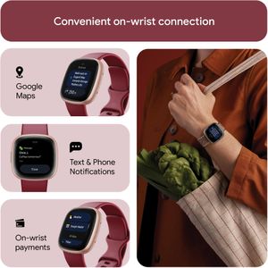 Fitbit Versa 4 Smartwatch – Beet Copper Rose, Fitness Tracker