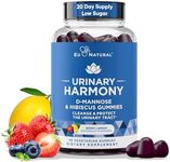 Urinary Harmony D Mannose Gummies for Urinary Tract Health – D-Mannose & Hibiscus Cleanse, Flush & Protect the Urinary System – Potent Formula, Drug Free – 60 Berry Lemon Flavor Gummies, 20 Day Supply