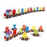 Safindar Wood Digital Number Train Toy Colourful Number Train Educational Toys Train for 2 Year Old, Vehicle Pattern 0 to 9 Number Learning Toys for Kids Best Birthday Gift Your Kids