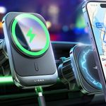 LISEN for MagSafe Car Mount Charger for iPhone 15, 15W Wireless Charger for iPhone Car Accessories Magnetic Phone Holder Mount, Universal Vent Car Charger Fits iPhone 15 Pro Max Plus Mini 14 13 12