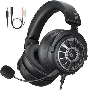 EKSA StarEngine S Gaming Headset for PC, PS4, PS5, Switch, Xbox One, Xbox Series X/S-Wired Gaming Headphones with Detachable Noise Cancelling Mic, 50mm Drivers, 3.5mm Over-Ear Computer Headphones