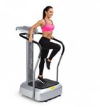 Health & Fitness_hub Xtreme Powerful Slim Full Body Vibration Platform Exercise Crazy Fit Machine, Silver