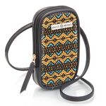 SACCI MUCCI Phone Pouch, Mobile Bag, Women's Wallet Sling Crossbody Bag for Mobile Cell Phone, Crossbody Phone Bag -EthnicTraditional Print (Black)