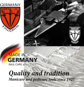 3 Swords Germany Double Sided Glass Nail Files Set – 3 Pieces with Black Case