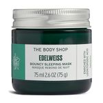 The Body Shop Edelweiss Bouncy Sleeping Mask (1x 75ml), Overnight Face Mask with Edelweiss & Hyaluronic Acid, Hydrating Face Cream for Dry Skin, Vegan Night Mask Skincare