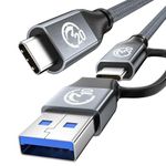 UseBean USB C Cable 240W 6.6FT,USB 3.2 Gen2 Cable[PD Fast Charging& 20Gbps Data Sync& 4K@60Hz],USB A/C to USB-C Cable,Type C Charger for iPhone 15 Pro Max iPad Pro/Air MacBook Galaxy S24 Ultra