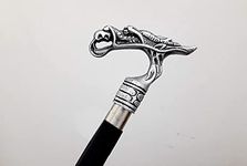 Generic Vintage Walking Stick Aluminium & Wooden Antique Black Cane Solid Designer Handmade Standing Cane, Foldable, Pivot Tip, Walking Sticks, Canes for Seniors & Adults by ERA Store., 36 inch