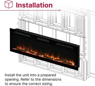 Dimplex 60" Optiflame Electric Fireplace – Black