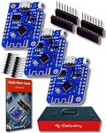 AZDelivery D1 Mini V3 NodeMCU ESP-8266 WiFi IoT Micro USB WLAN Development Board CH340 ESP8266EX Compatible with Micropython Wemos & Arduino Including E-Book! (Pack of 3)