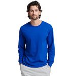 Russell Athletic Men's Essenital Men's Long Sleeve Tee Shirt, Royal, XL