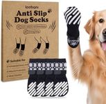 LOOBANI Dog Socks to Prevent Licking Paws - Anti-Slip Dog Paw Grip Protector for Hot/Cold Pavement Traction Control for Small Medium Large Senior Dogs on Hardwood Floors, Black XS