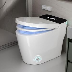 WITMYA Smart Toilet with Bidet Built In, ADA Comfort Height, One Piece Elongated Toilet with Tank Built in,Pump, Auto Open Close Quiet Flush, Foam Shield, Voice Control Heated Seat, Instant Warm Water