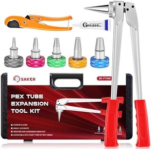 Saker PEX Tube Expansion Tool Kit | PEX-A Expansion Tool with 1/2'', 3/4'',1'', 3/8'', 5/8''Expansion Heads | Mannual Expander Tool Kit SD-F1960 Standard PEX Coupling