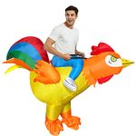 Inflatable Costume Adult Ride On Chicken Costume Funny Halloween Costumes For Men Women Rooster Blow up Costumes