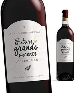 Manahia Etiquette Bouteille Vin Futurs Grands Parents - Bébé est en route - Annonce Naissance - Futur papy - Future mamie - Annonce Grossesse Grands Parents - Mamie - Papy