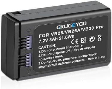 GKUGEYGO VB30 Replacement Lithium Battery for V1 PRO VB30 PRO VB26 VB26A VB26B V1 V860III V850III Series Flash