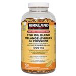 Kirkland Signature 100% Wild Fish Oil Blend with Alaskan Salmon Oil - 400 Clear Enteric Softgels