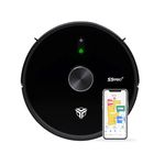 MecTURING Laseron S9 Pro Plus Robotic Vacuum Cleaner With Lidar 2.0 Navigation,Wifi,3200 Pa Strong Suction,3200 Mah Battery,2 In 1 Robotic Vacuum,Dry + Wet Cleaning,App+Remote+Voice Controlled,Black