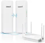 UeeVii Dual-band Wireless Bridge Router: 2.4G & 5.8G CPE5824 WiFi Bridge and WR3000K WiFi Router Kit, Point-to-point Wireless Transmission Network to Barn, Shop, Garage Solution, 24V POE Powered, IP65
