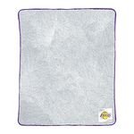 Northwest NBA Silk Touch Sherpa Throw Blanket - Soft & Fluffy - Great for Gamedays - 60" x 50" - Ultimate Comfort & Coziness (Los Angeles Lakers - Purple)