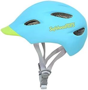 SafeheadTOTS Kids bike helmet CE-CPSC Certified Toddler Bike Helmet 2-4 Years for Boys Girls Washable Inner Lining, Safety Crash Helmet, In-Mold, Perfect for Bicycle, Scooter Balance Bike Blue-green