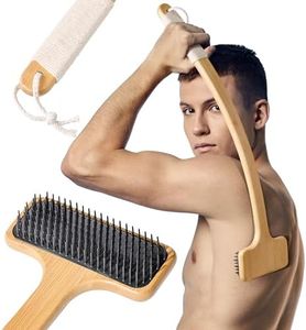 NURENDER Bamboo Back Scratcher for Men and Women, 22'' Oversized Body Scratcher with Curved Handle and Soft Wide Head, Effective Anti-itch and Comfortable Massage, Ideal Gift for the Elderly, Pregnant