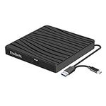 Froibetz CD DVD Drive for Laptop Type-C USB 3.0 CD Player for Laptop DVD CD Burner Reader +/-RW ROM for Laptop/Desktops MacBook Apple OS /Win11/ 10/7/8.1/XP